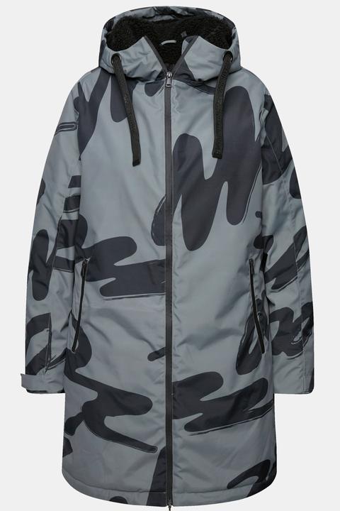 Actual product image Ulla Popken HYPRAR Scribble Print Coat