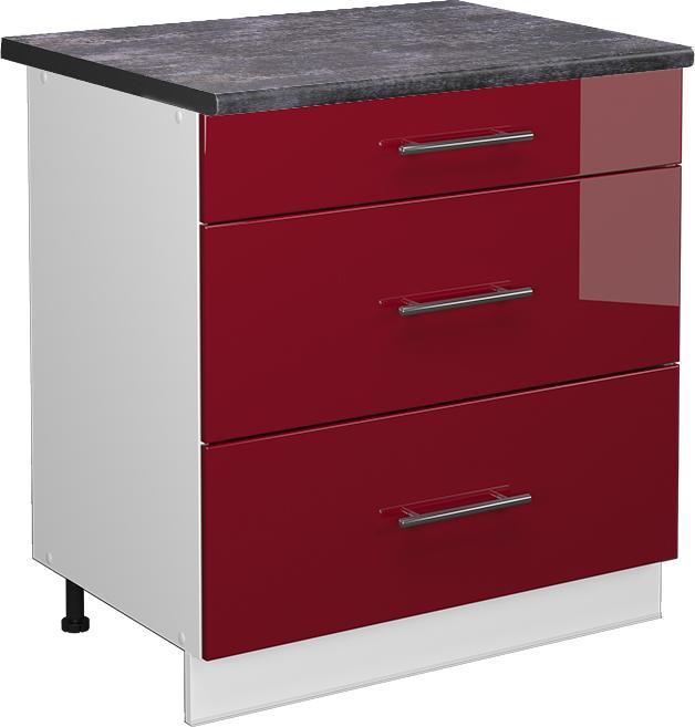 Anthrazit, Bordeaux Hochglanz, Rot, Weiss