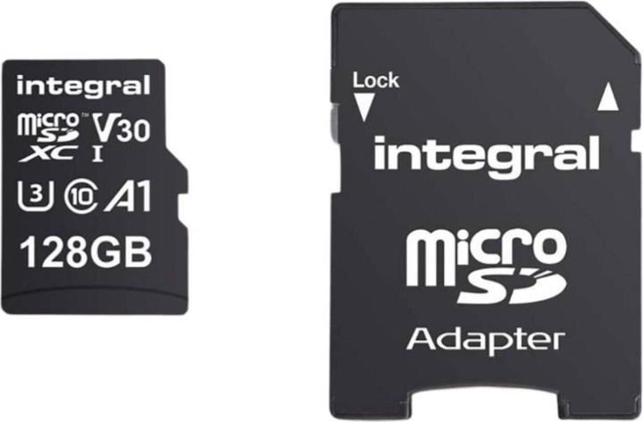 INMSDX128G-100V30 128GB MICRO SD CARD MICROSDXC UHS-1 U3 CL10 V30 A1 UP TO 100MBS READ 45MBS WRITE (128 GB, microSD, U3, UHS-I)