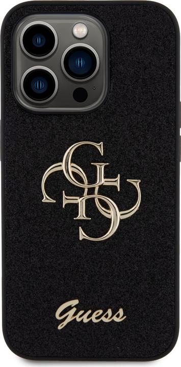Productafbeelding Guess GUHCP15LHG4SGK iPhone 15 Pro 6.1" czarny/zwart hardcase Glitter Script Big 4G (Apple iPhone 15 Pro)