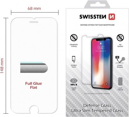 Produktbild Swissten Tempered Glass for iPhone 6 Plus/6S Plus (Apple iPhone 6s Plus, Apple iPhone 6 Plus)