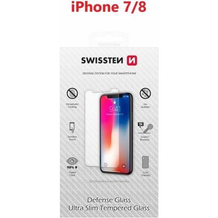 Swissten Tempered Glass for iPhone 7/8 (Apple iPhone 7, Apple iPhone 8), Smartphone Schutzfolie