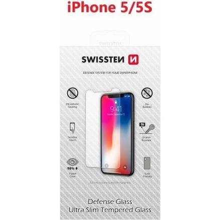 Swissten Tempered Glass for iPhone 5/5S (Apple iPhone 5, Apple iPhone 5s), Smartphone Schutzfolie