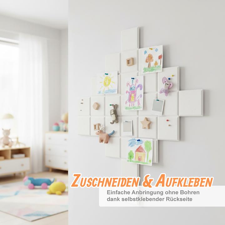 Produktbild Relaxdays 12x Filzpinnwand (Pinnwand, 30 x 10 cm)