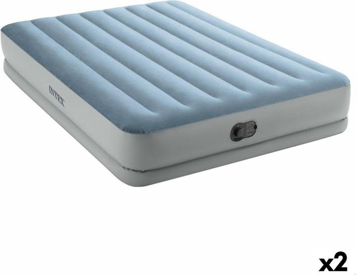 Produktbild Intex Aufblasbares Bett Comfort Queen 152 x 36 x 203 cm 2 Stück (152 x 203 cm)