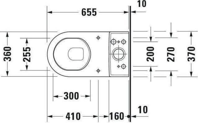 Produktbild Duravit Stand-WC-Kombination STARCK 3 ti. 360x655mm Ab se Ab in senkrecht weiss