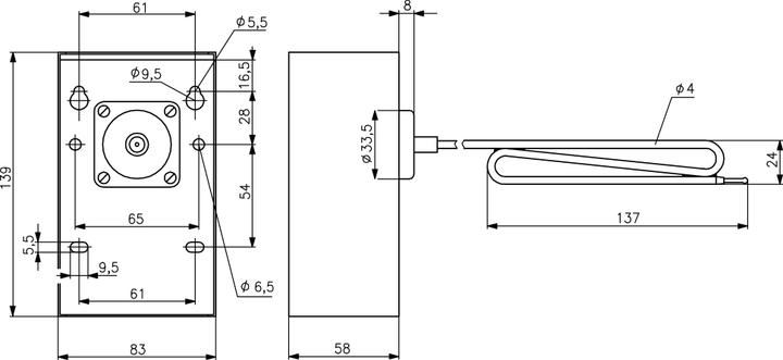 Actual product image ALRE JTU-1 Air heater thermostat mech.