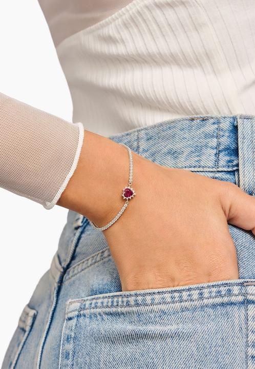 Immagine prodotto Thomas Sabo Herz Armband Romance Silber (19 cm, Argento 925, Brunito)