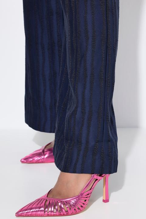 Actual product image Ulla Popken Striped Textured Pants (50)
