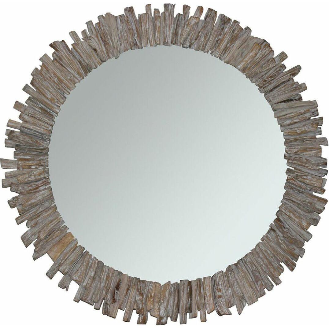 DKD Home Decor, Specchio, Wall mirror Fir Crystal 60 x 4 x 60 cm White Alpino Trunks (60 x 4 cm)