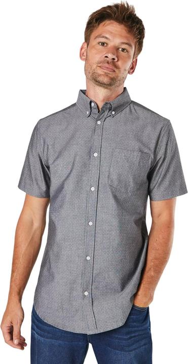 Actual product image Universal Textiles Mens Pin Dot Chambray Short-Sleeved Shirt (M)