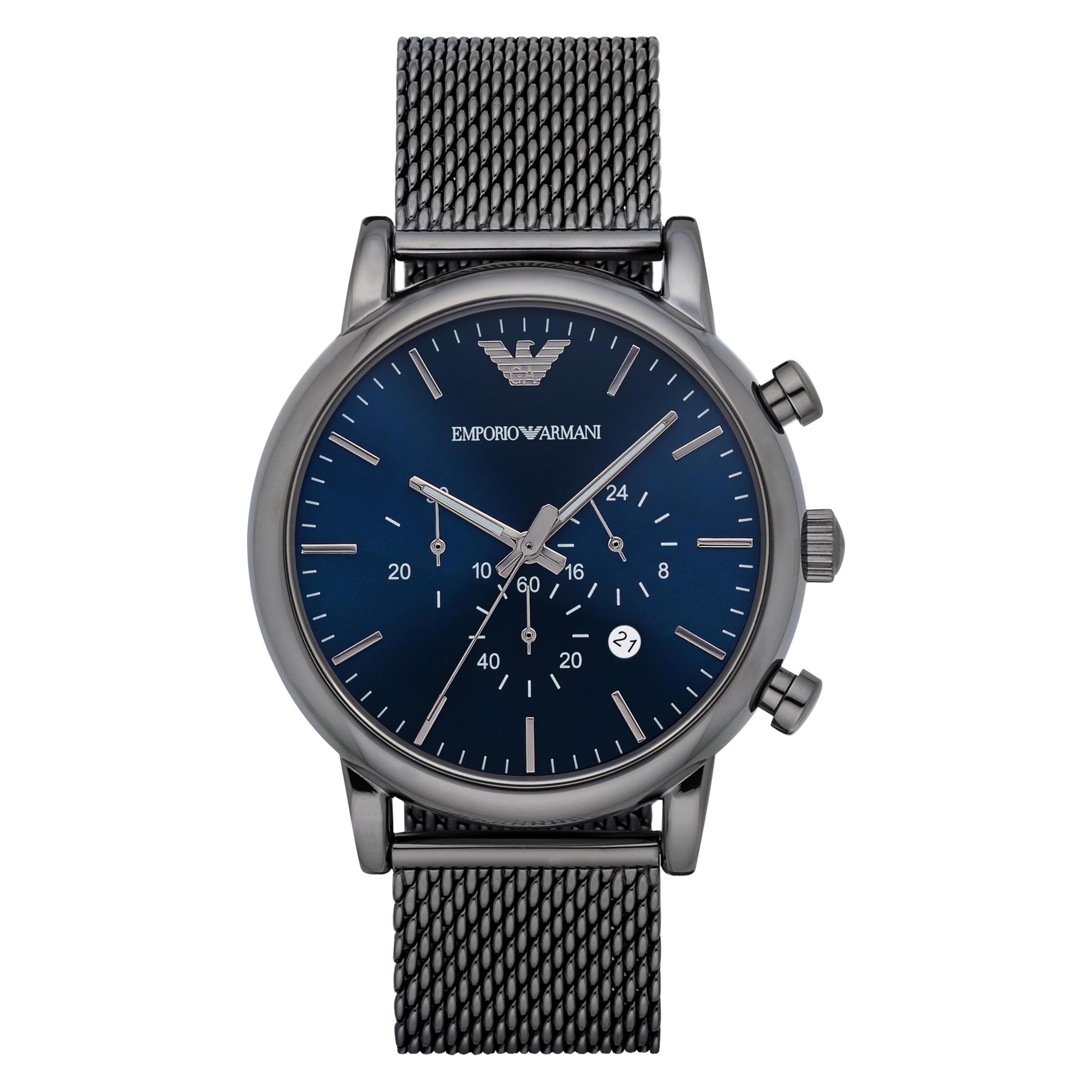 Emporio Armani, Armbanduhr, Luigi, Grau, (Chronograph, 46 mm)