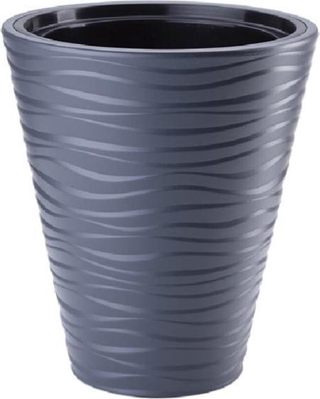 Produktbild ‎Form Plastic Flowerpot Form Plastic Sahara 2722, plastic, Ø 40 cm, grey (40 x 44 cm)