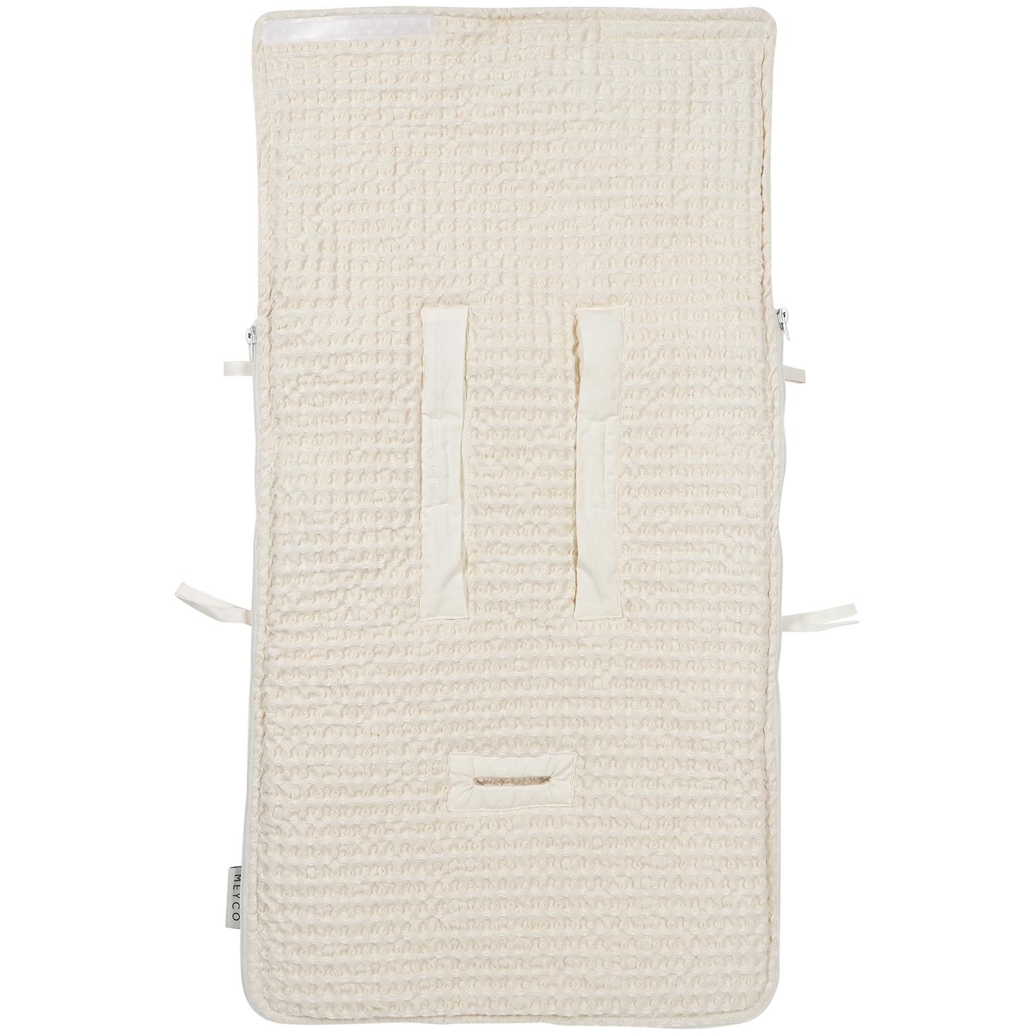 Thumbnail - Meyco, Kinderwagen Fusssack, Waffel Teddy fusssack