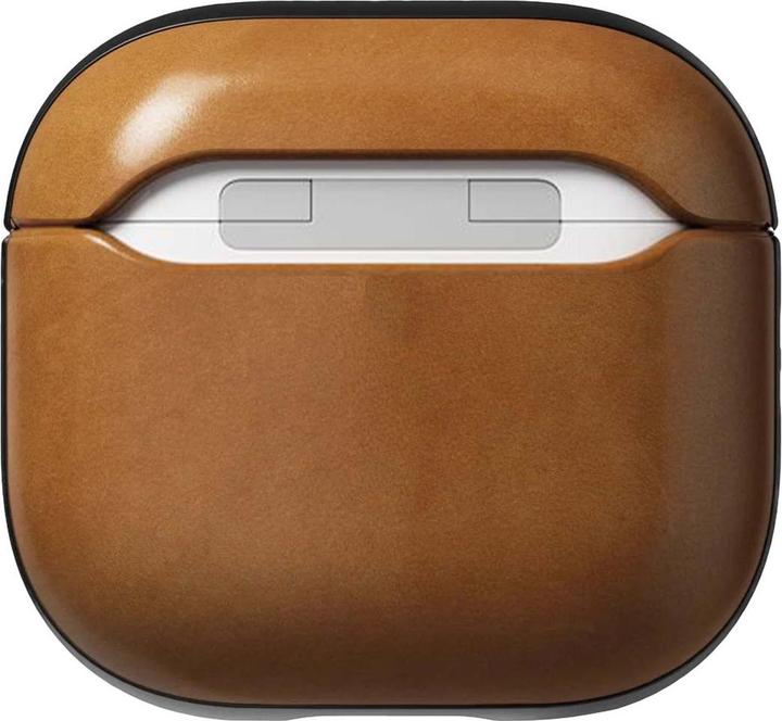 Actual product image Nomad Modern Leather Case Airpods 4 English Tan-C (Headphone bag)