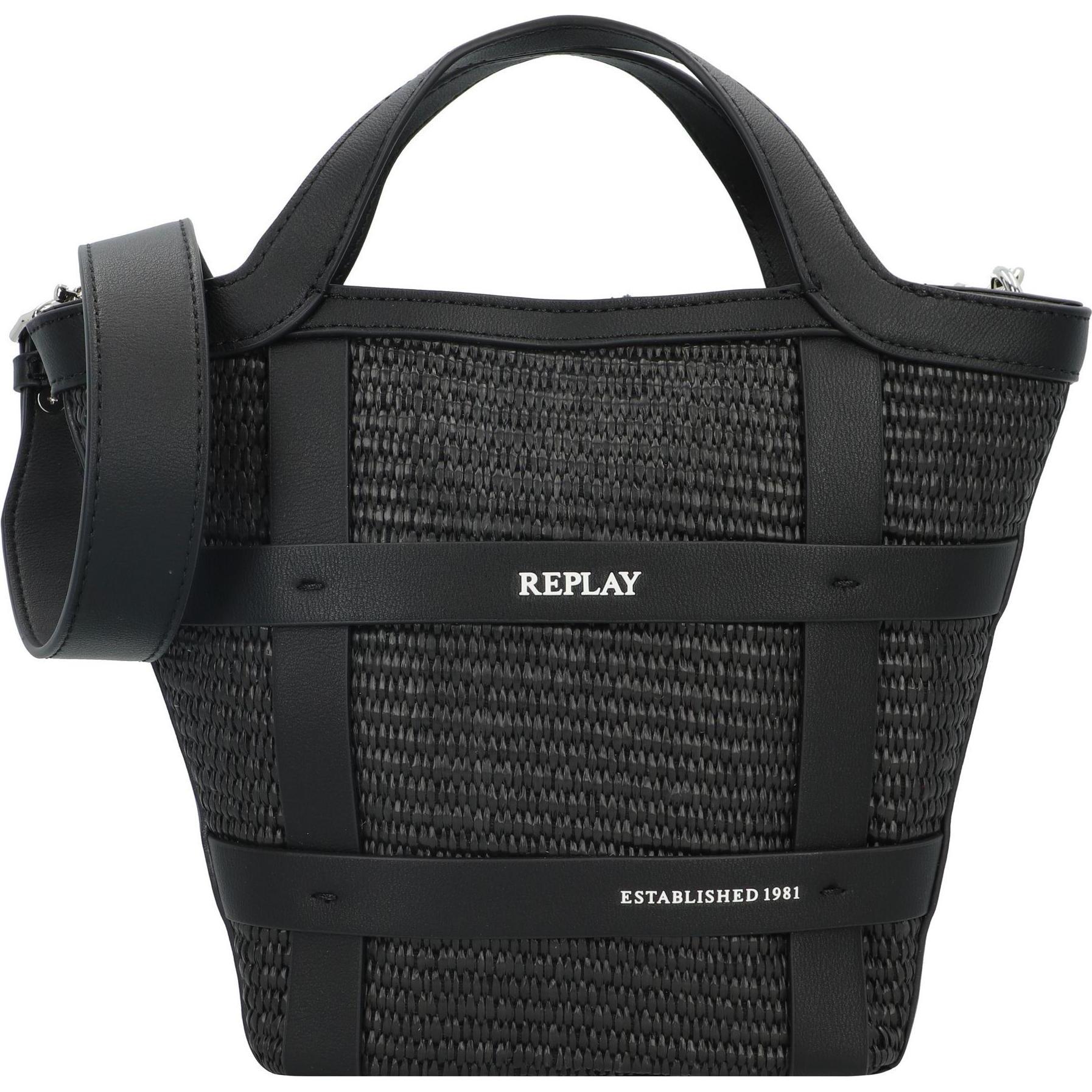Replay, Handtasche, Handtasche 17.5 cm, Schwarz