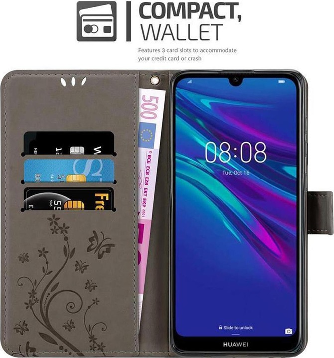 Produktbild Cadorabo Flower Book Cover (Huawei Y6 (2019))