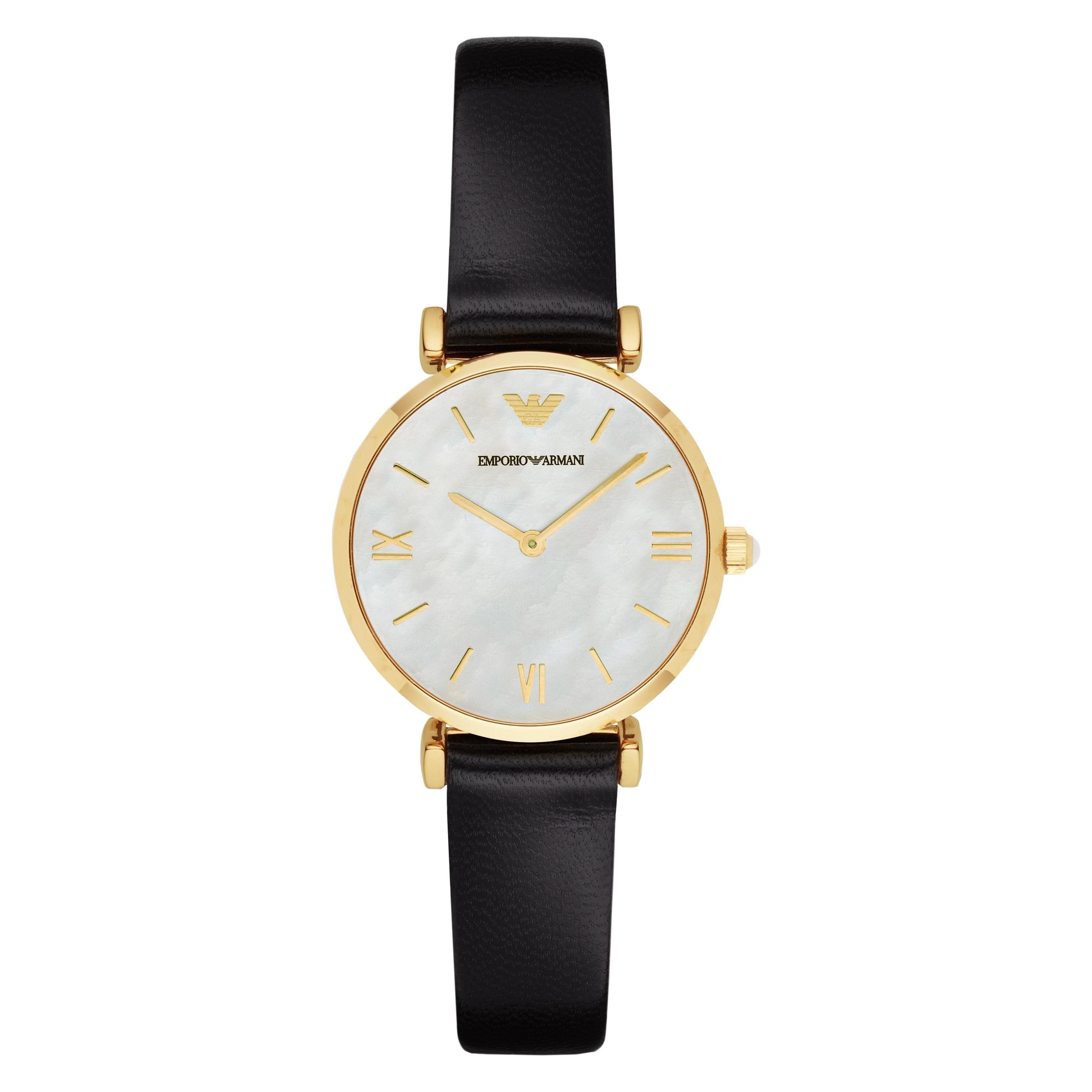 Emporio Armani, Horloge, Gianni T-bar, Goud, (Analoog Horloge, 32 mm)