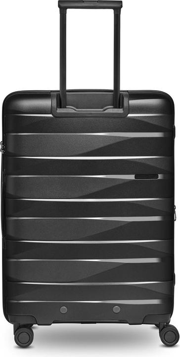 Actual product image Bergpfeil Travel 4-wheel suitcase set, 3-piece, with stretch fold (228 l)