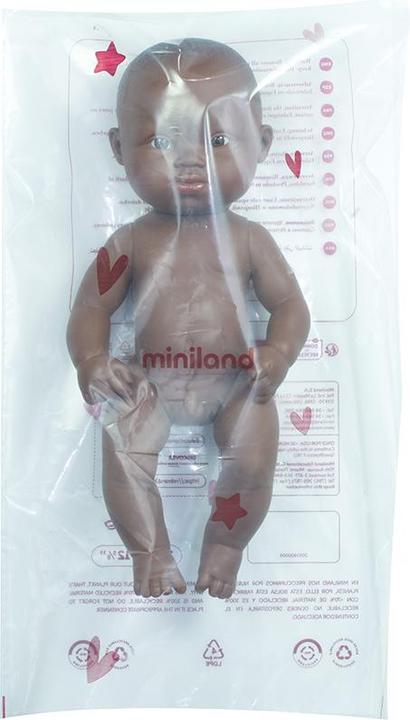 Produktbild Miniland Baby Mit Ds Afrikanisch Junge 32cm