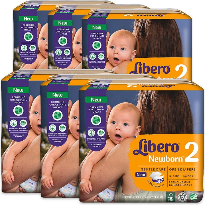Actual product image Libero Newborn 2 (Size 2, Monthly box, 204 Piece)