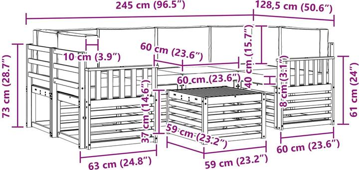 Image du produit vidaXL Outdoor-Sofa
