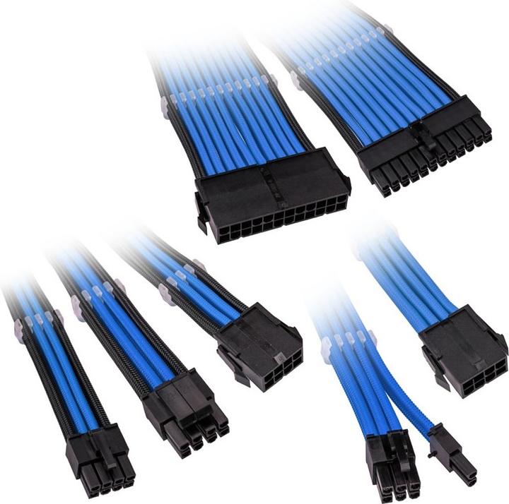Actual product image Kolink Core Adept Braided Cable Extension Kit - Blue