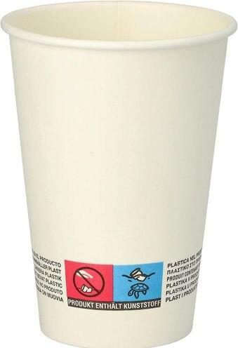 Starpak 100 bicchieri per distributori automatici, cartone "To Go" 0,18 l Ø 7 cm - 9,2 cm bianco (100 x)