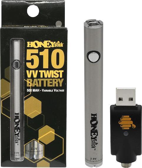 Produktbild Black Leaf HoneyStick 'VV Twist' Akkuträger für 510er Tank Silver (1 x)