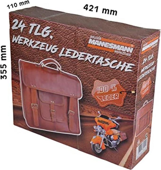 Immagine prodotto Mannesmann Borsa porta attrezzi in pelle (25 pezzi)