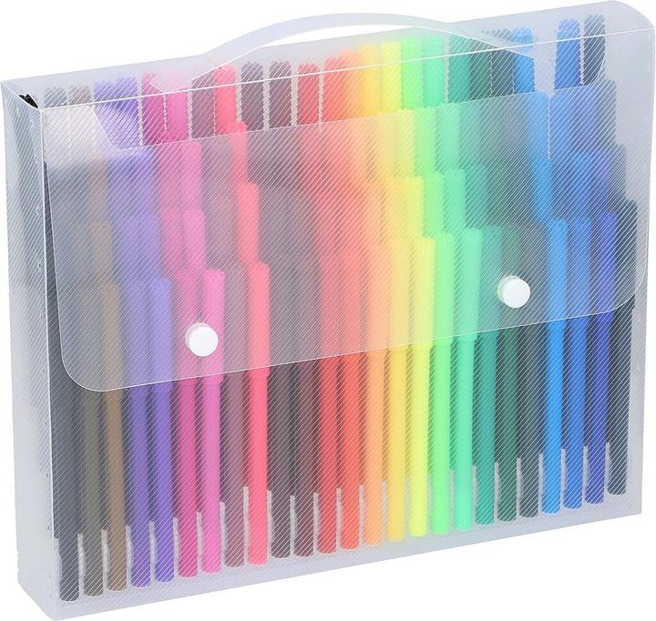 Actual product image Topwrite Felt tip pens 100pcs (Orange, Rose, Green, Yellow, Black, Blue, Brown, Violet, Red, 100 x)