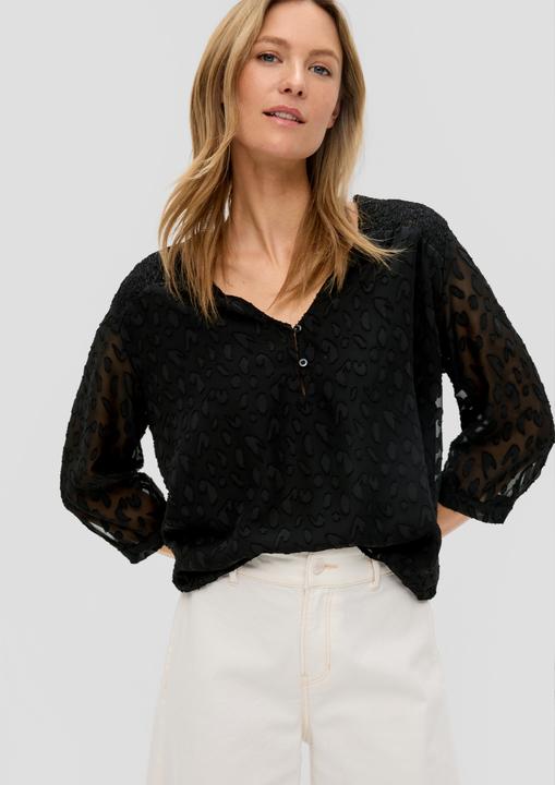 Produktbild S.Oliver Bluse Chiffonbluse mit Smok-Detail (36)