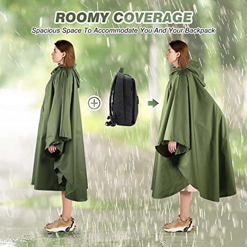 Produktbild Alopini Regenponcho Atmungsaktives Regencape Leichte Regenjacke Regenjacke Regenmantel als Picknickdecke