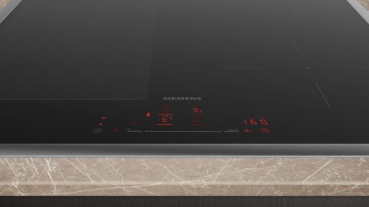 Produktbild Siemens iQ700, Induktionskochfeld, 60 cm, Schwarz, Mit Rahmen aufliegend, EX645HEC1E (58.30 cm, Elektrokochfeld)