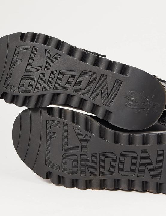 Actual product image Fly London Mes Leather Boots with Zipper and Wedge Heel (40)