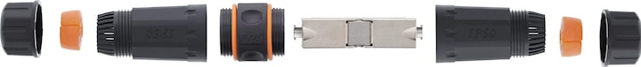 Produktbild InLine Kabelverbinder Cat.6A wasserdicht IP68 (Netzwerk Kupplung)