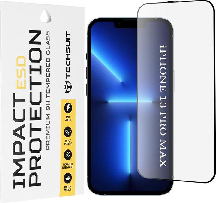 Image du produit Techsuit - ESD Glass - iPhone 13 Pro Max - Black (Apple iPhone 13 Pro Max)
