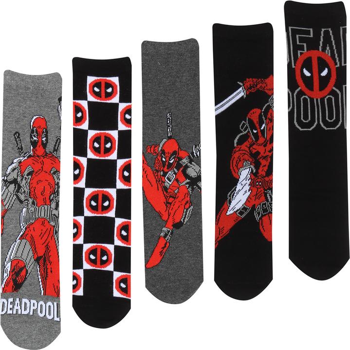 Actual product image Heroes Inc Marvel Socken 5er-Pack Deadpool S-M (5-pack, M/L)