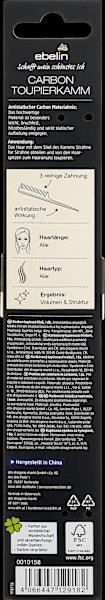 Produktbild dm ebelin Professional Carbon Toupierkamm