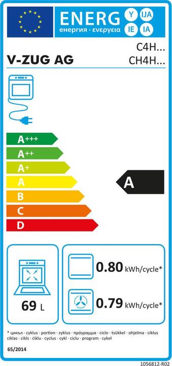Energie-Label V-ZUG Herd 2202000005