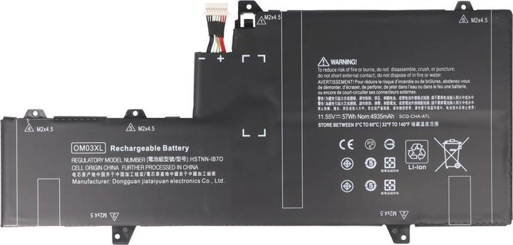Image du produit AccuCell Batterie HP EliteBook x360 1030 G2, OM03XL (4900 mAh)