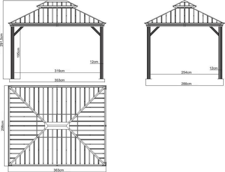 Image du produit Sojag Messina 10x12 champagne (363 cm, 363 cm)