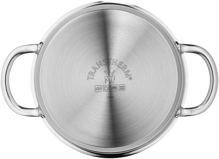 Produktbild WMF Kochtopf Fleischtopf Induktion 14cm klein Metalldeckel Mini Edelstahl 18/10 (14 cm, Kochtopf, Edelstahl)