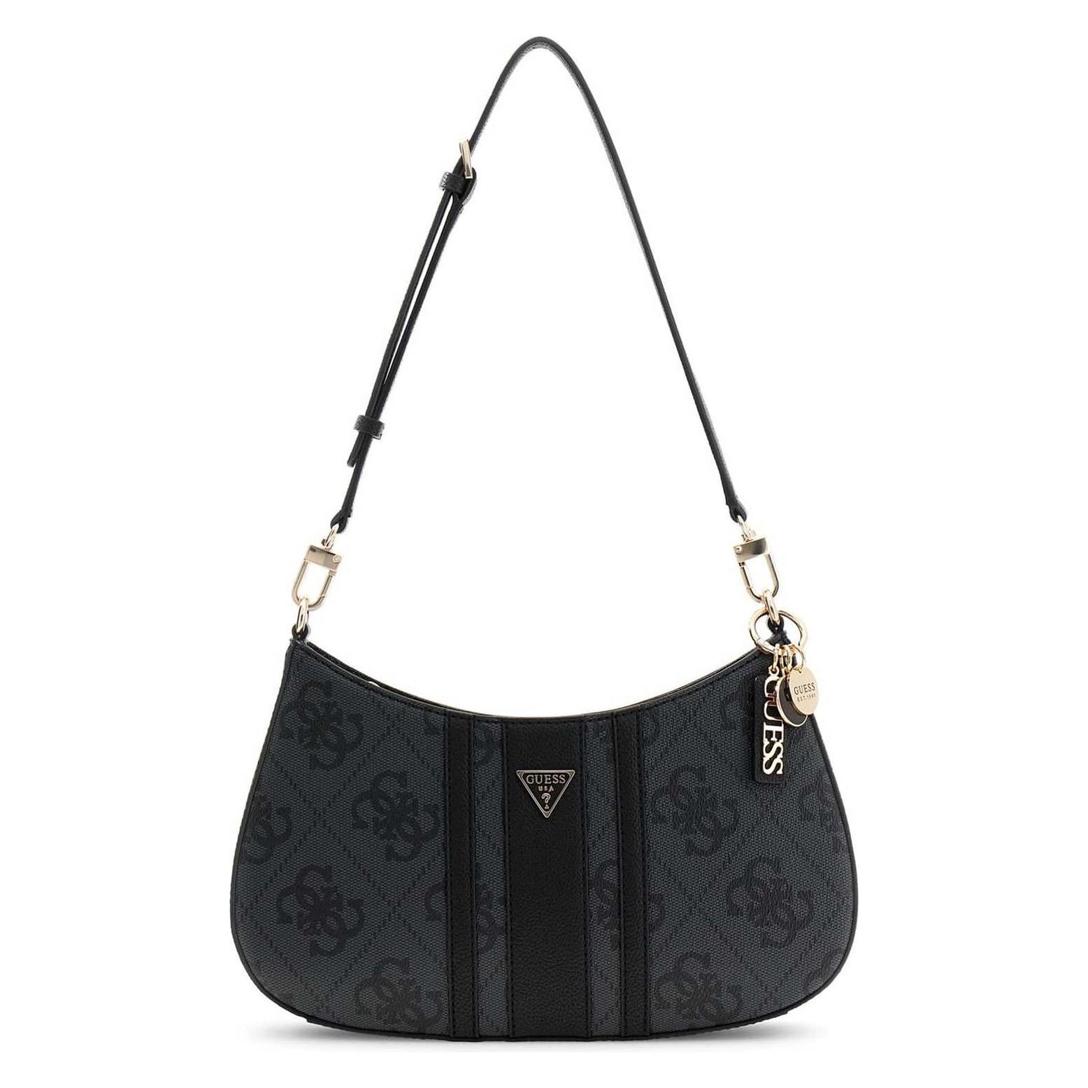 Guess, Vrouwen, Handtas, Noelle Ii Top Zip Shoulder Bag, Grijs