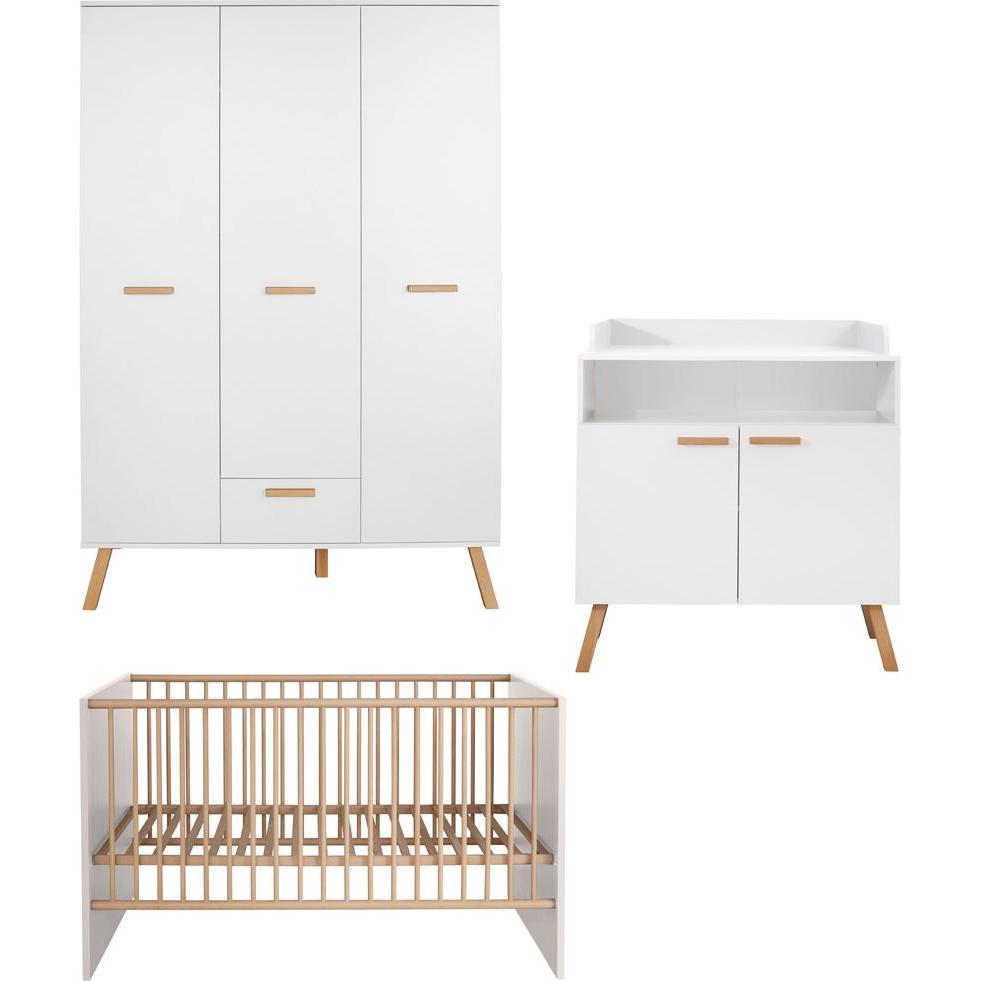 Ebuy24, Komplett-Babyzimmer, Babyzimmermöbel-Set MatsBaby (Wickelkommode, Babybett)