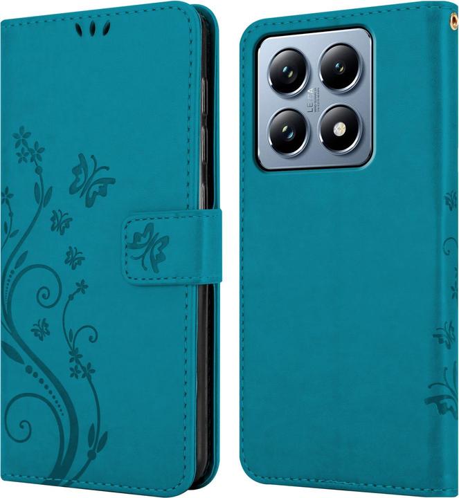 Actual product image Cadorabo Case for Xiaomi 14T Pro Flower Book (Xiaomi 14T Pro)