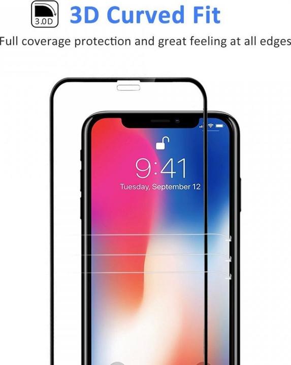 Produktbild Screenguard Apple iPhone XS Max Full Screen Panzerglas Schutzfolie 2.5D 9H (1 Stk., Apple iPhone XS Max)