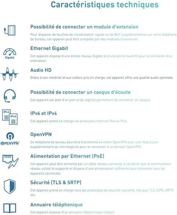 Valori nutrizionali e ingredienti Snom D713