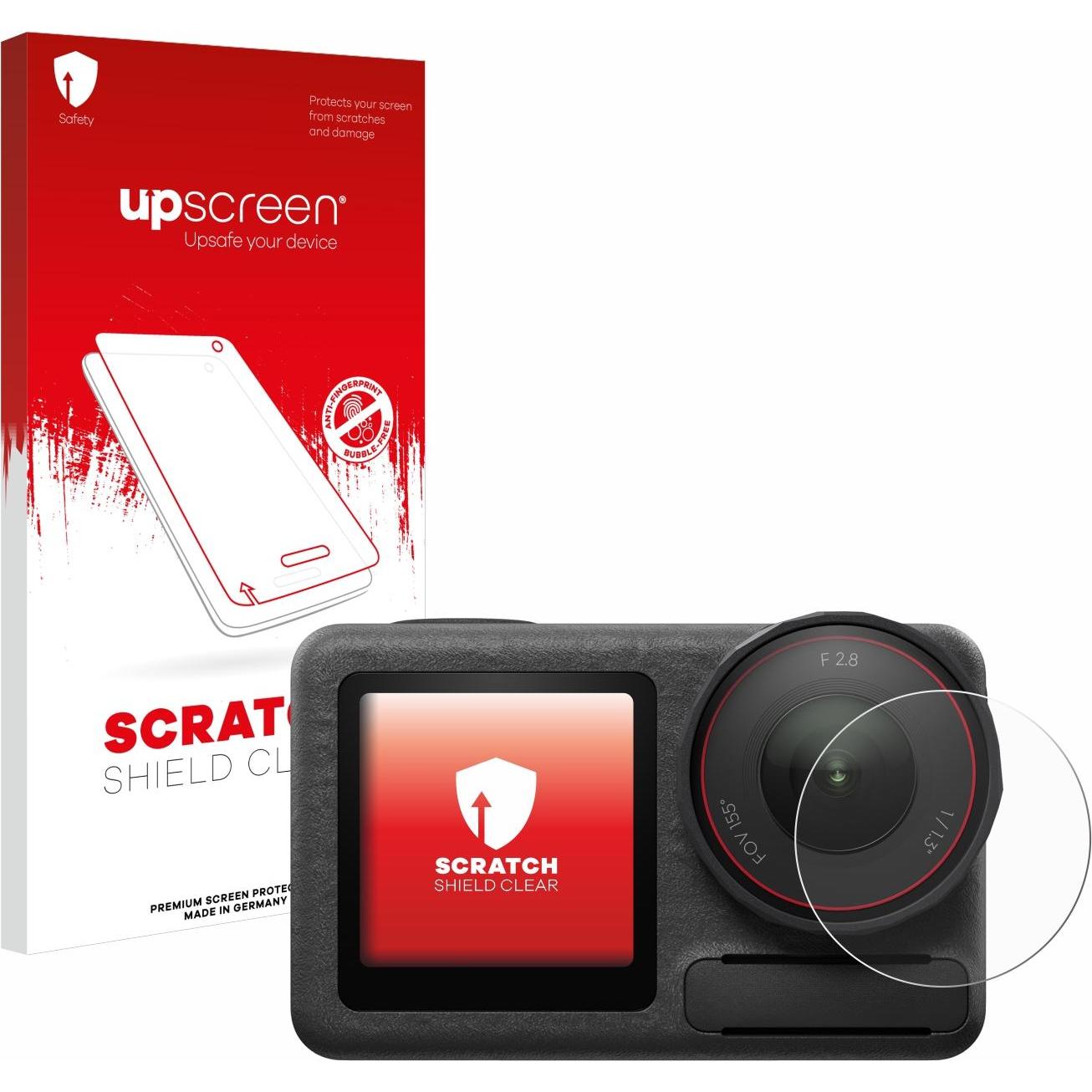 upscreen Schutzfolie Displayschutz Displayschutzfolie Folie Klar Transparent (Osmo Action 5 Pro), Action Cam Zubehör, Tr...