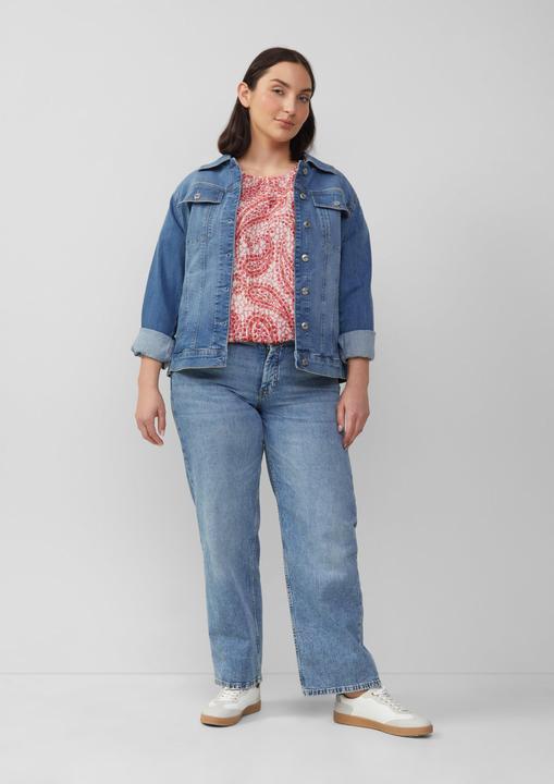 Produktbild S.Oliver Bluse Strukturierte Relaxed-Fit-Bluse mit Raffungen und Raglanärmeln (54)